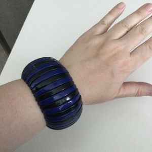 Blue and Black Chunky Bracelet